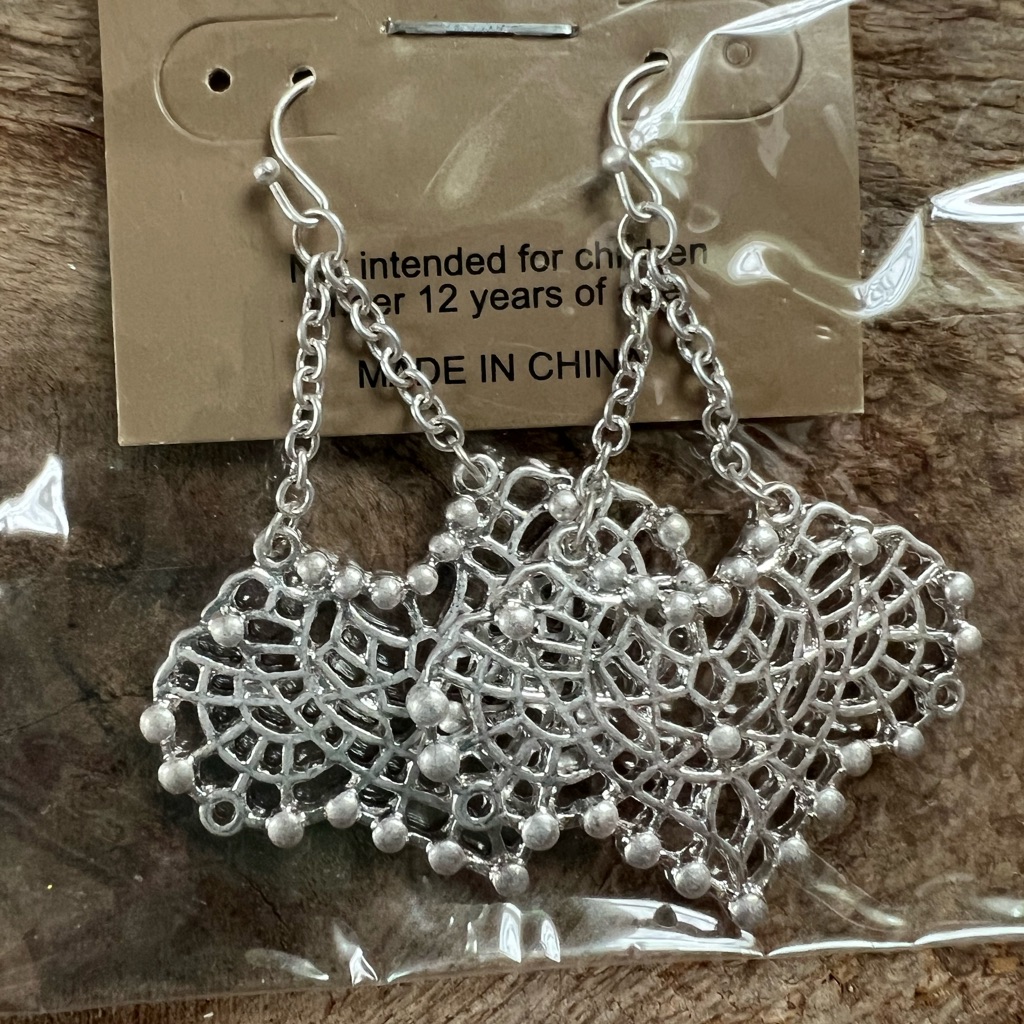 Silver Filigree Earrings, Crave Earrings, Silver Lace Earrings